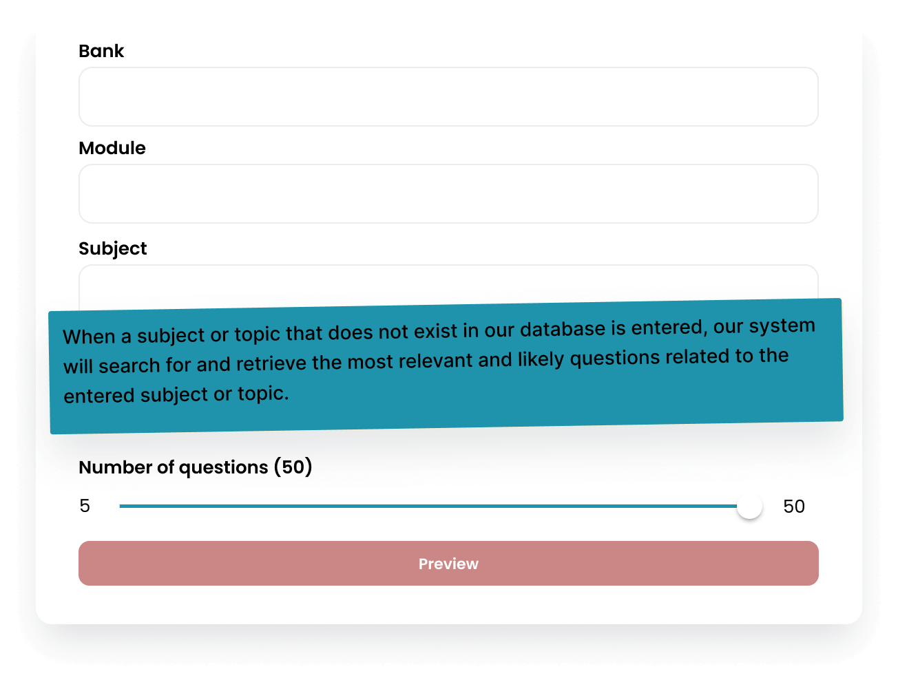 Personalize your exam