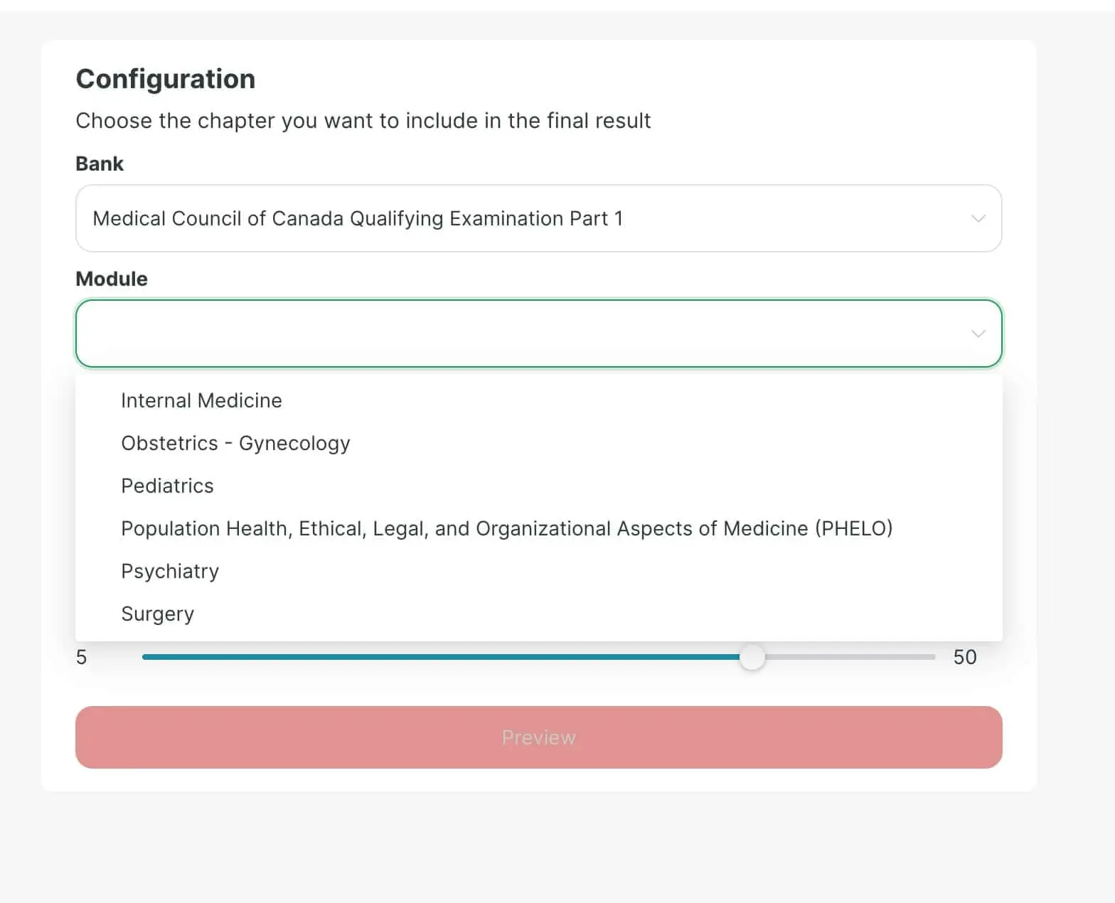 Drilling down into specific modules like Endocrinology