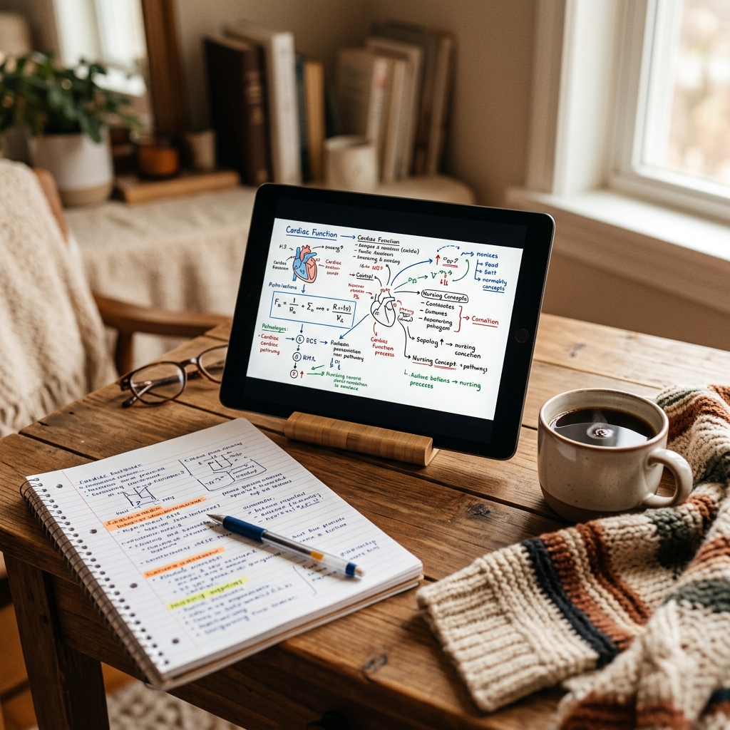 Hurst Review NCLEX prep course showing content review format