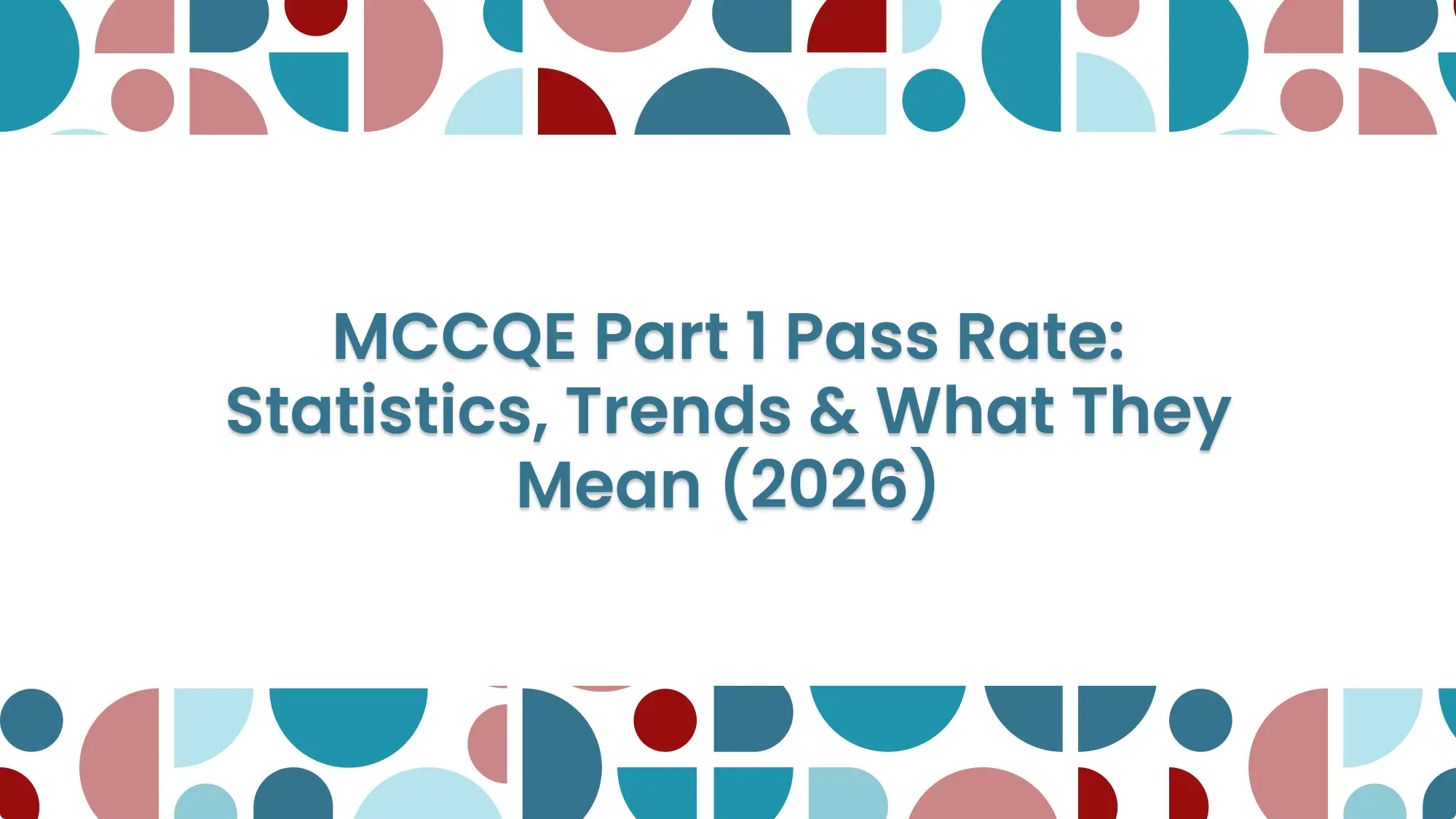 MCCQE Part 1 Pass Rate: Statistics & Trends (2026): feature image